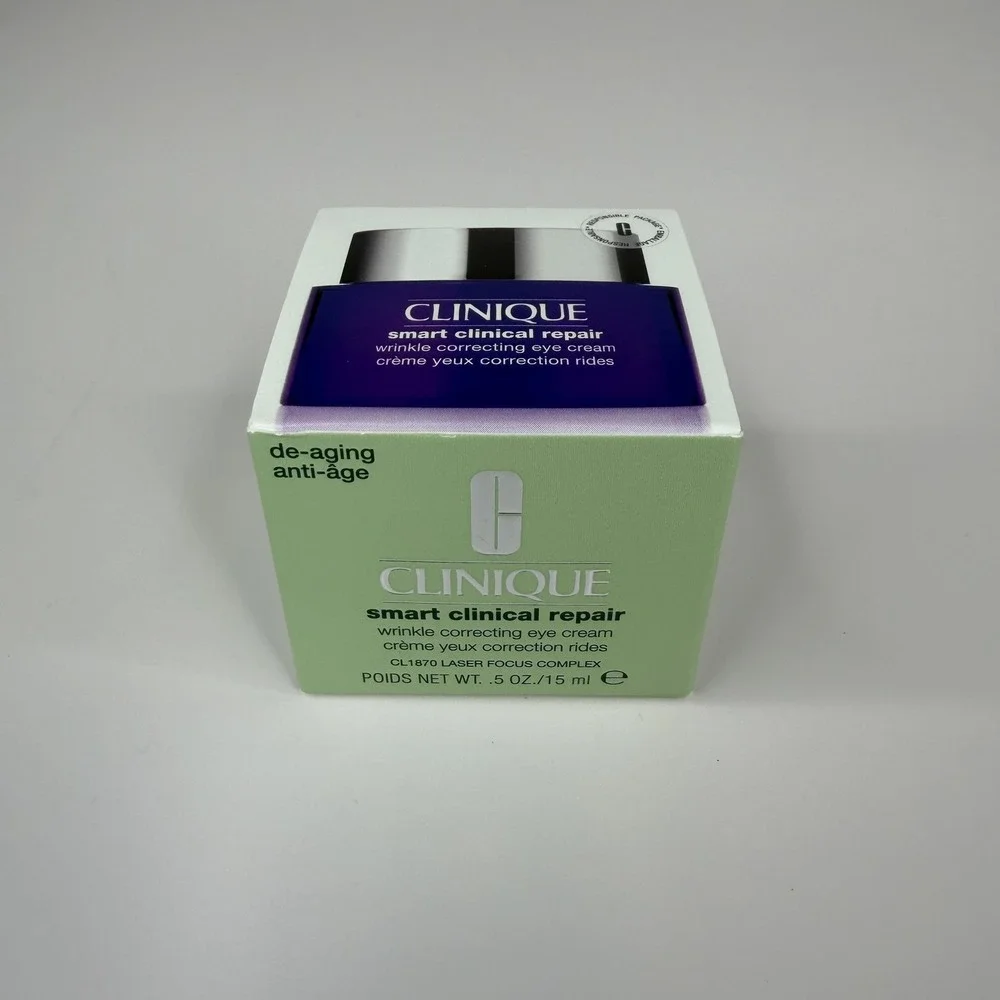 Clinique Smart Clinical Repair Eye Cream 15ml Wrinkle Correcting Under Eye Green